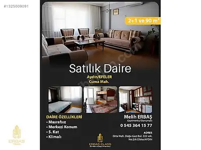2+1 Satılık Daire — Cuma Mahallesi, Efeler / Aydın — fotoğraf 12